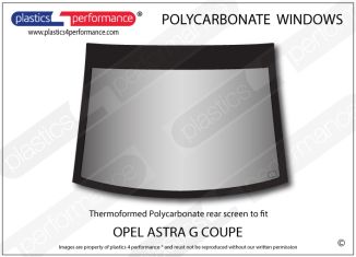 OPEL - Astra G Coupe - Lexan Polycarbonate rear screen
