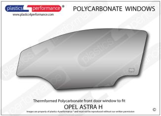 OPEL - Astra H 3dr - Lexan Polycarbonate left front door window