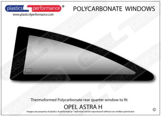 OPEL - Astra H 3dr - Lexan Polycarbonate left rear quarter window