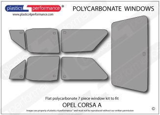 OPEL - Corsa A - Lexan Polycarbonate window kit