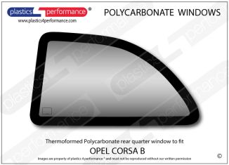 OPEL - Corsa B 3dr - Lexan Polycarbonate left rear quarter window