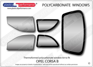 OPEL - Corsa B - Lexan Polycarbonate window kit