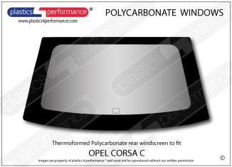 OPEL - Corsa C 3dr - Lexan Polycarbonate rear screen