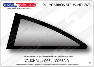OPEL - Corsa D - Lexan Polycarbonate left rear quarter window