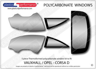 OPEL - Corsa D - Lexan Polycarbonate window kit