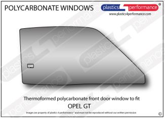 OPEL - GT - Lexan Polycarbonate right front door window