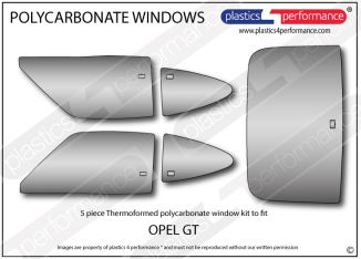 OPEL - GT - Lexan Polycarbonate window kit