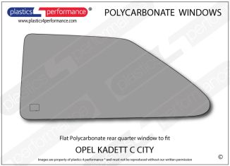 OPEL - Kadett C City - Lexan Polycarbonate left rear quarter window