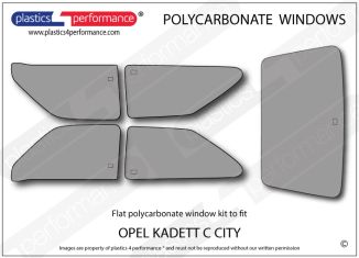 OPEL - Kadett C City - Lexan Polycarbonate window kit