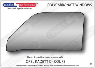 OPEL - Kadett C Coupe - Lexan Polycarbonate left front door window