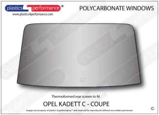 OPEL - Kadett C Coupe - Lexan Polycarbonate rear screen