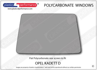 OPEL Kadett D (Astra 1) - Lexan Polycarbonate rear screen