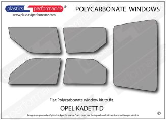 OPEL - Kadett D (Astra 1) - Lexan Polycarbonate window kit