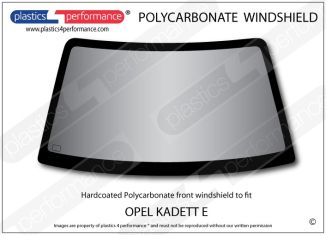 OPEL Kadett E - Hardcoated Lexan Polycarbonate front windscreen