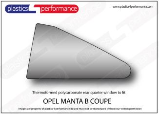 OPEL - Manta B Coupe - Lexan Polycarbonate left rear quarter window