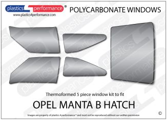 OPEL - Manta B Hatch - Lexan Polycarbonate window kit