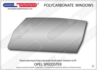 OPEL Speedster - Lexan Polycarbonate right front door window