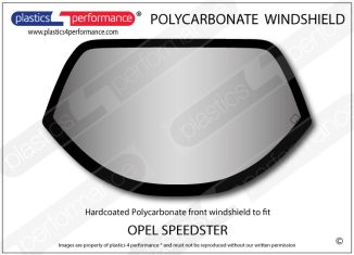 OPEL Speedster - Hardcoated Lexan Polycarbonate front windshield