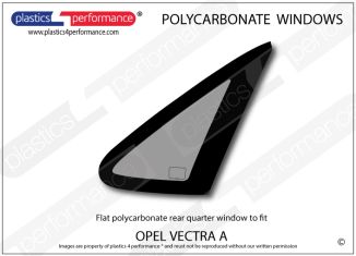 OPEL - Vectra A Sedan - Lexan Polycarbonate right rear quarter window