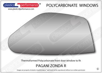 PAGANI Zonda R - Lexan Polycarbonate left front door window