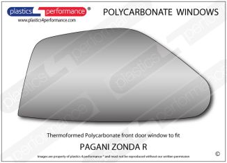 PAGANI Zonda R - Lexan Polycarbonate right front door window