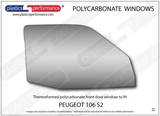 PEUGEOT - 106 S2 - Lexan Polycarbonate right front door window