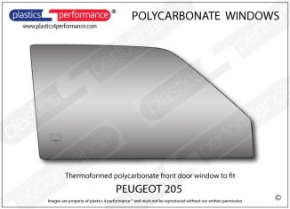 PEUGEOT 205 - Lexan Polycarbonate right front door window