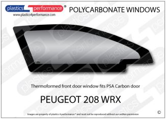 PEUGEOT 208 WRX - Lexan Makrolon Polycarbonate right front door window
