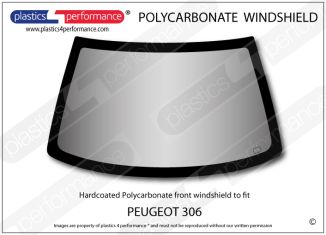 PEUGEOT 306 - Hardcoated Lexan Polycarbonate front windscreen