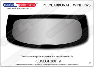 PEUGEOT - 308 T9 - Lexan Polycarbonate rear screen