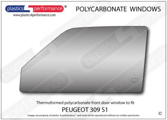 PEUGEOT - 309 S1 - Lexan Polycarbonate left hand front door window