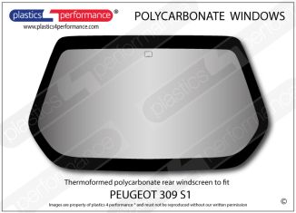 PEUGEOT - 309 S1 - Lexan Polycarbonate rear screen