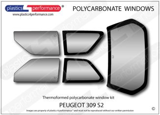 PEUGEOT 309 S2 - Lexan Polycarbonate window kit