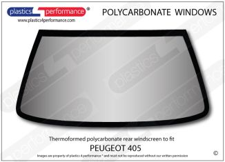 PEUGEOT - 405 - Lexan Polycarbonate rear screen