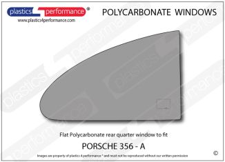 PORSCHE - 356 A - Lexan Polycarbonate right rear quarter window