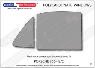 PORSCHE - 356 B/C - Lexan Polycarbonate left front door window