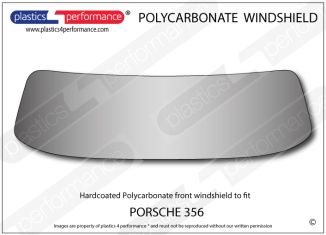 PORSCHE - 356 - Hardcoated Lexan Polycarbonate front windscreen
