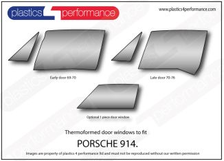 PORSCHE - 914 - Lexan Polycarbonate one or two piece left front door window