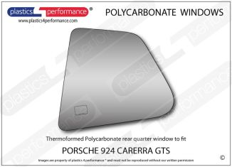 PORSCHE 924 Carerra GTS - Lexan Polycarbonate left rear quarter window