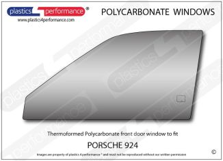 PORSCHE - 924  - Lexan  / Makrolon polycarbonate left front door window