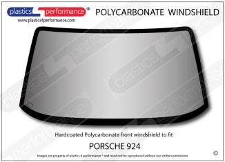 PORSCHE - 924 - Hardcoated Lexan Polycarbonate front windscreen