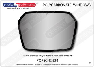 PORSCHE 924 - Lexan Polycarbonate rear screen type A