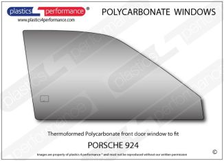 PORSCHE - 924 - Lexan Polycarbonate right front door window