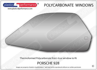 PORSCHE - 928 - Lexan Polycarbonate left front door window