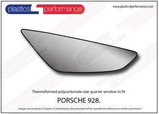 PORSCHE - 928 - Lexan Polycarbonate left rear quarter window