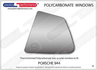 PORSCHE - 944 - Lexan Polycarbonate left rear quarter window