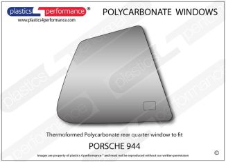 PORSCHE 944 - Lexan Polycarbonate right rear quarter window