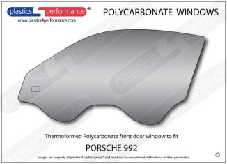 PORSCHE 992 - Lexan Polycarbonate left front door window