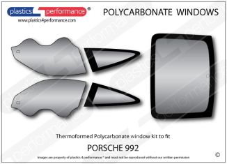 PORSCHE 992 - Lexan Polycarbonate window kit