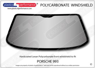 PORSCHE - 993 - Hardcoated Lexan Polycarbonate front windscreen